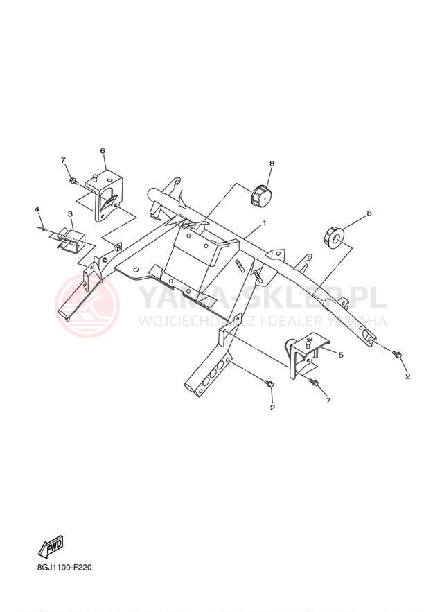 Schemat "STEERING GATE" do Yamaha VENTURE LITE PZ50VTYR/PZ50VTYS