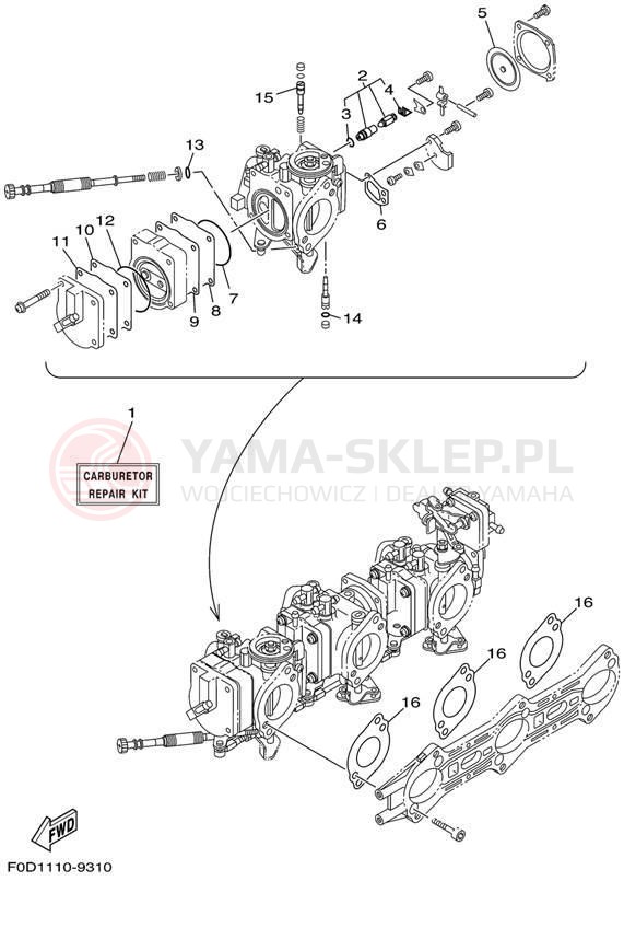Schemat "Zestaw naprawczy" do Yamaha WAVE RUNNER XL1200 LTD XA1200X
