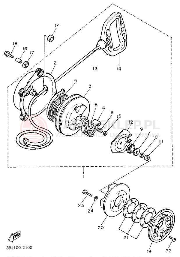 Schemat "rozrusznik" do Yamaha EXCITER II ST EX570STT