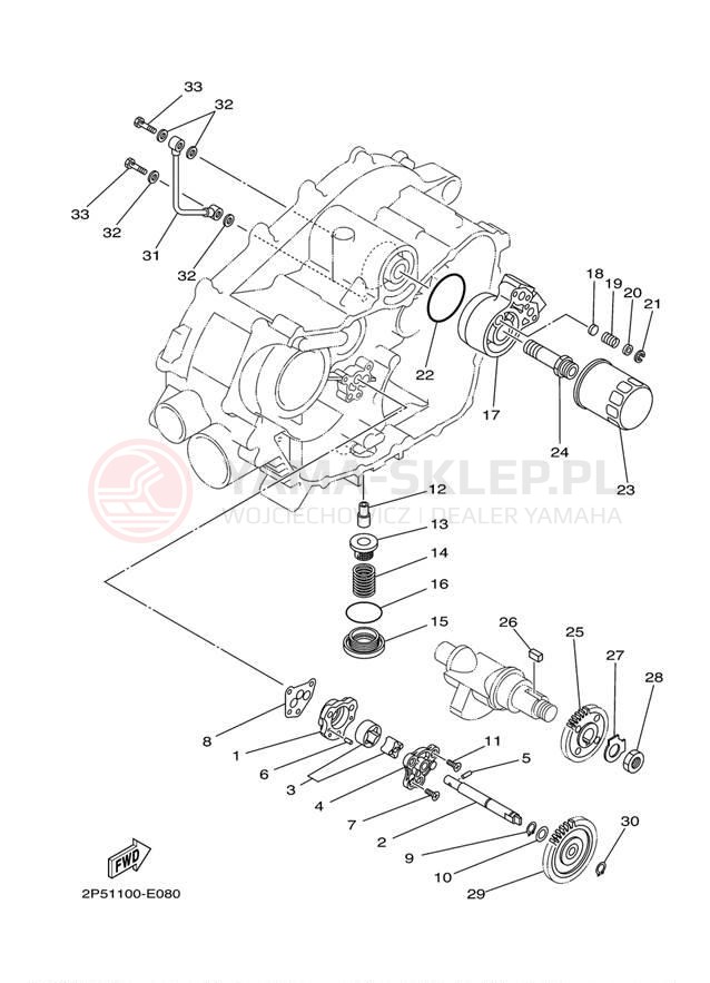 Schemat "Pompa olejowa" do Yamaha RHINO 450 HUNTER YXR45FHW