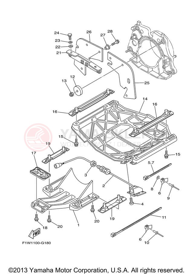 Schemat "JET UNIT" do Yamaha (WAVERUNNER FX HO) FY1800J