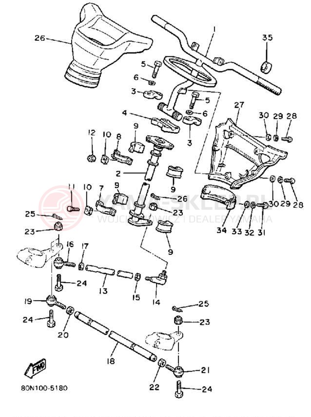Schemat "Półki zawieszenia" do Yamaha V-MAX VMX540J