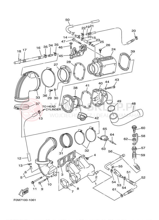 Schemat "wydech" do Yamaha XL700 XL700C