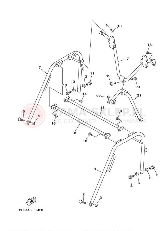 Schemat "GUARD" do Yamaha RHINO 700 FI YXR7FYL/YXR7FYGR