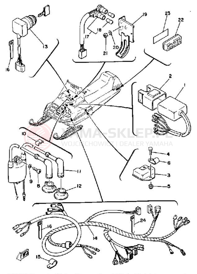 Schemat "układ elektryczny" do Yamaha EC540C