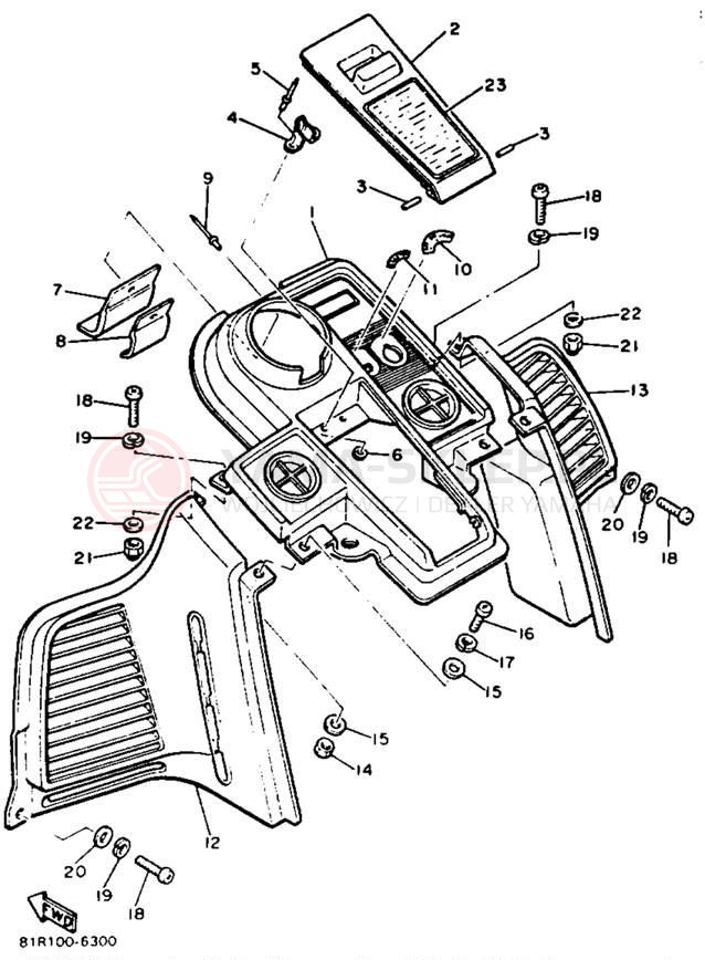Schemat "INSTRUMENT PANEL" do Yamaha XLV XL540N
