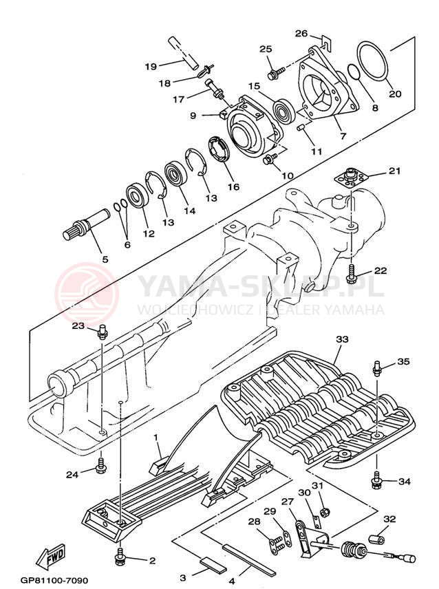 Schemat "JET UNIT" do Yamaha WAVE RUNNER GP1200 GP1200V