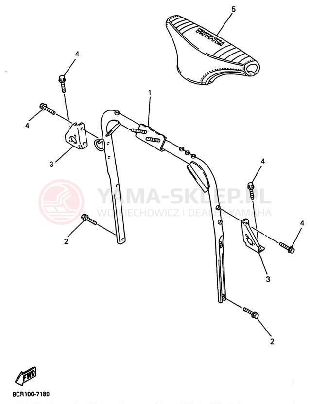 Schemat "STEERING GATE" do Yamaha VMAX 600 SX VX600SXA/VX700SXA