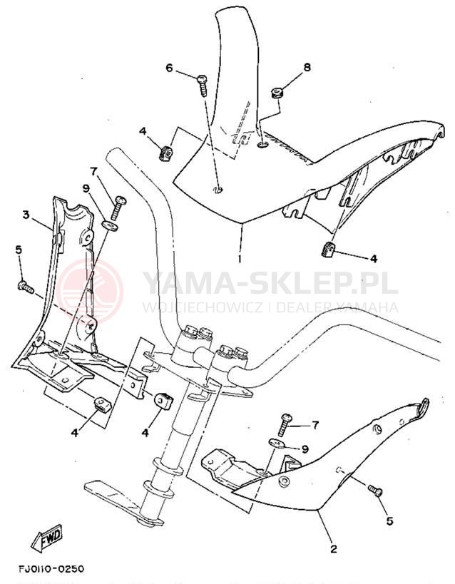 Schemat "Półki zawieszenia" do Yamaha WAVE RUNNER III WRA650Q