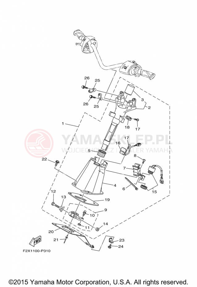 Schemat "Półki zawieszenia" do Yamaha VXR VX1800A-P