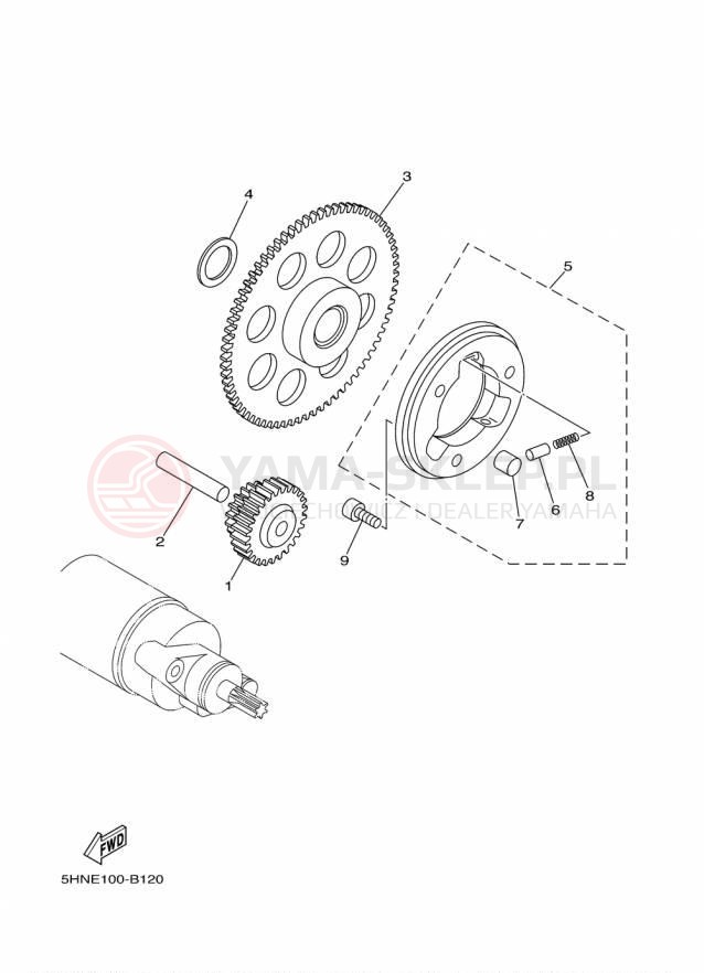 Schemat "rozrusznik" do Yamaha TTR50E TTR50EF