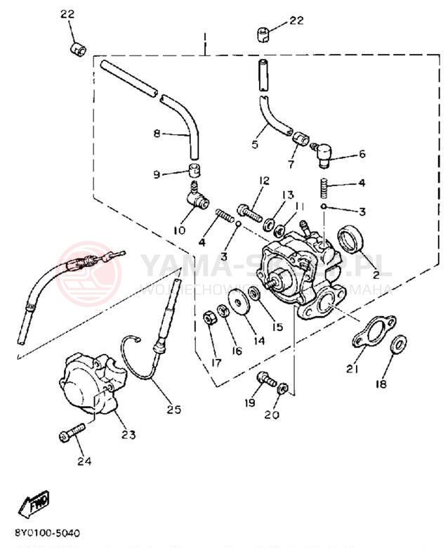 Schemat "Pompa olejowa" do Yamaha SRV SR540J