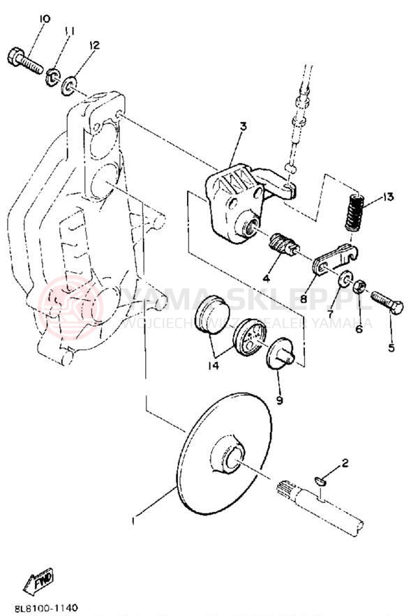 Schemat "hamulec" do Yamaha SRV SR540G