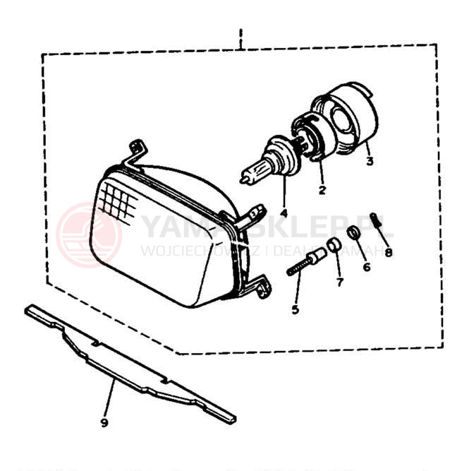Schemat "Lampa przód" do Yamaha EXCITER II EX570R