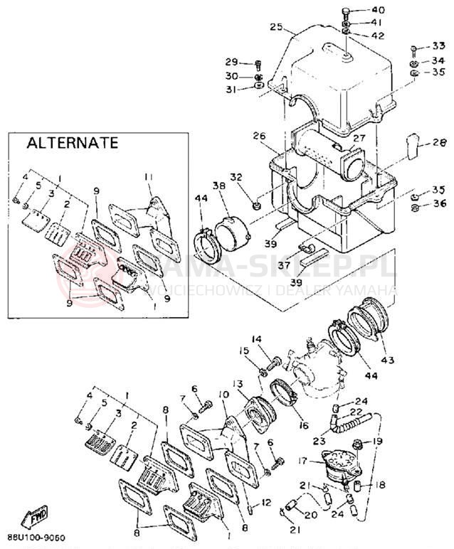 Schemat "Filtr powietrza" do Yamaha SR540RSR