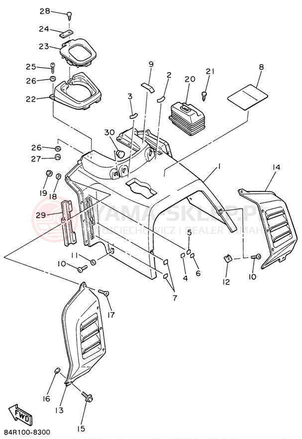 Schemat "INSTRUMENT PANEL" do Yamaha VK540 II VK540EW