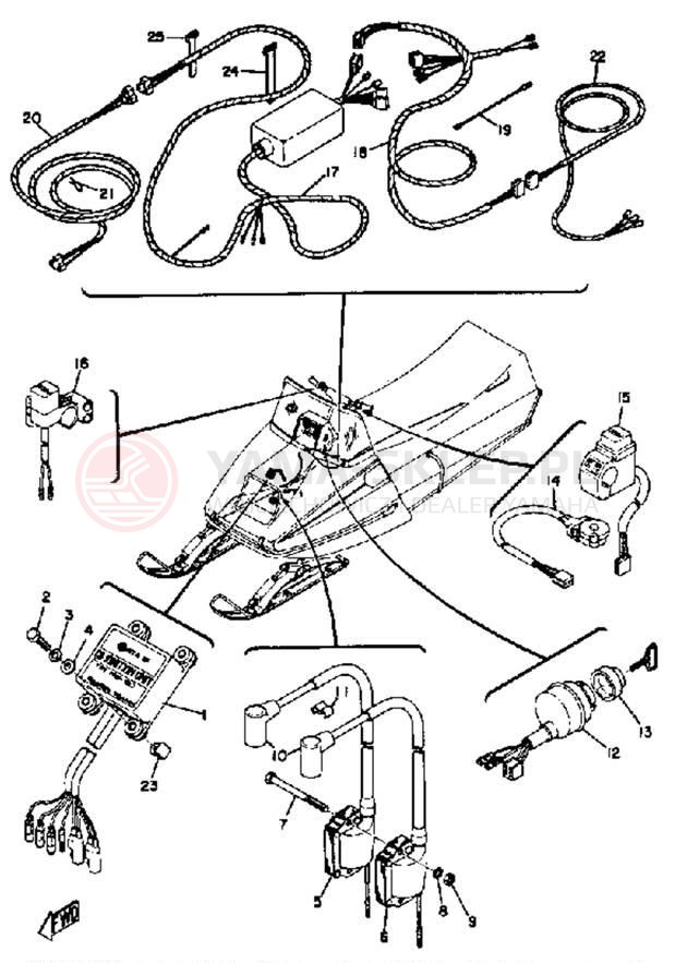 Schemat "układ elektryczny" do Yamaha GPX338F/GPX433F