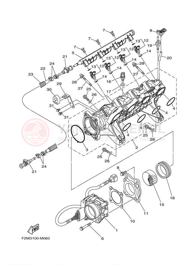 Schemat "Wtrysk paliwa" do Yamaha FX CRUISER HO FB1800AN