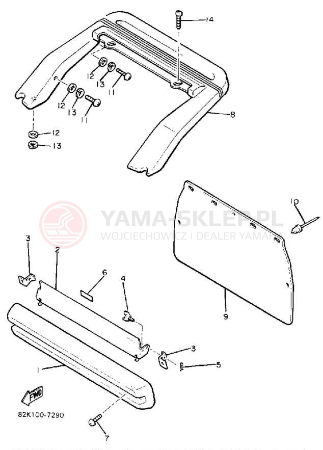 Schemat "zderzak" do Yamaha PHAZER PZ480L