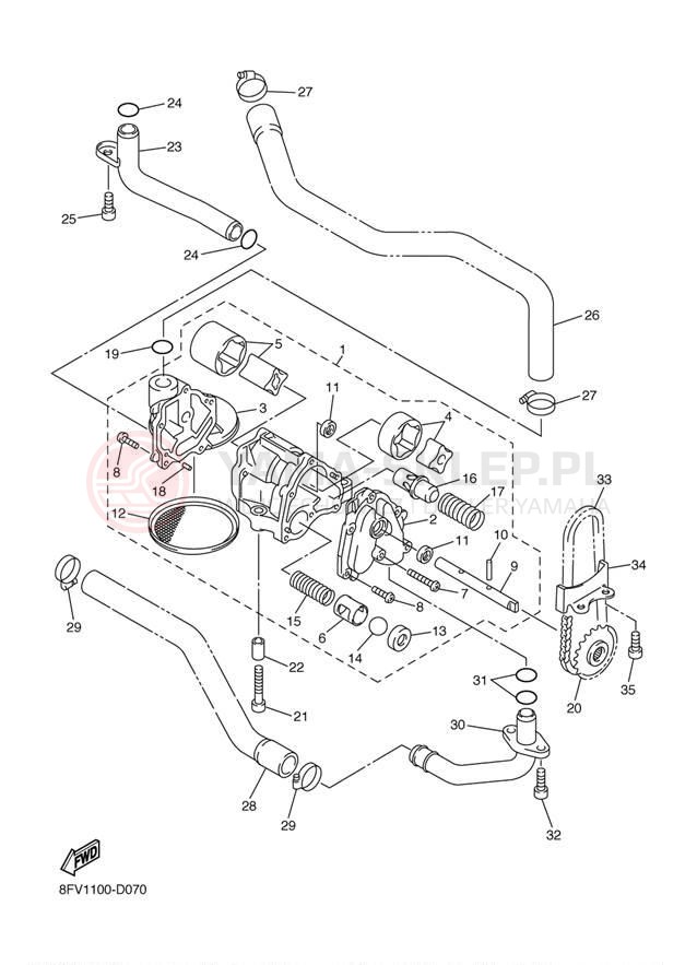 Schemat "Pompa olejowa" do Yamaha RX-1 RX10K