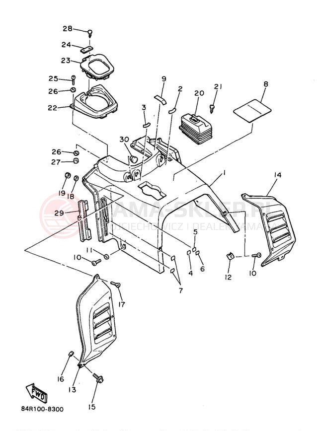 Schemat "INSTRUMENT PANEL" do Yamaha VK540 II VK540EA