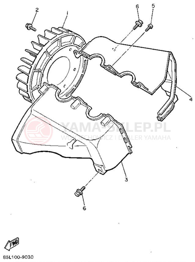 Schemat "Obudowa wentylatora" do Yamaha OVATION LE CS340EU
