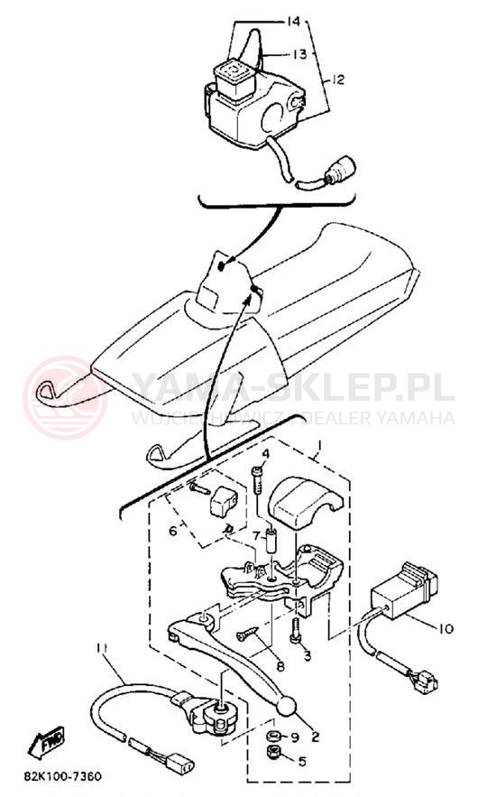 Schemat "układ elektryczny" do Yamaha PHAZER II PZ480P