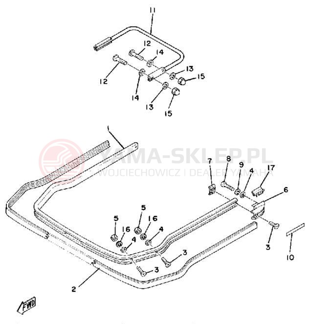 Schemat "zderzak" do Yamaha ET340EC