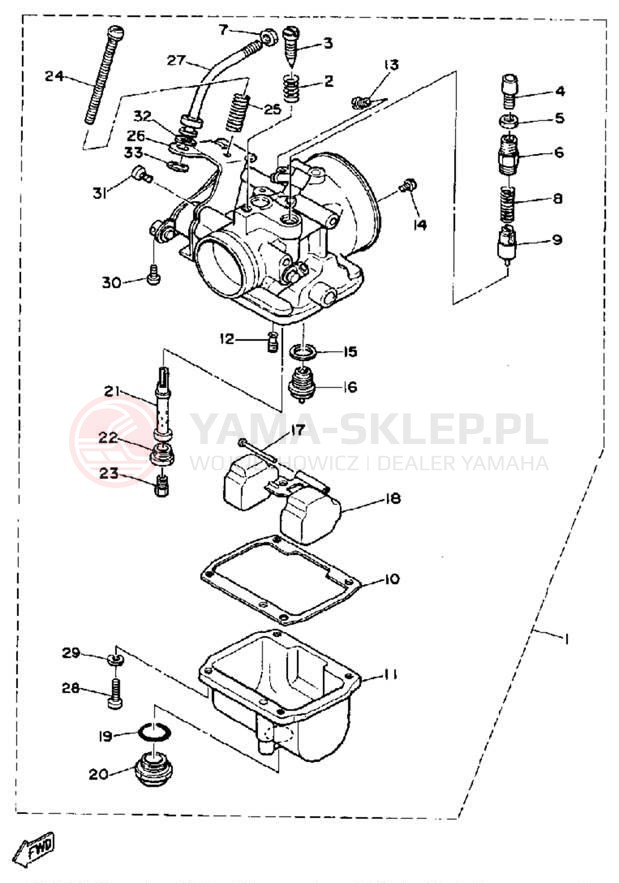 Schemat "Gaźnik" do Yamaha SRX440D