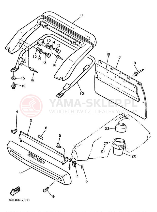 Schemat "zderzak" do Yamaha PHAZER SS PZ480A