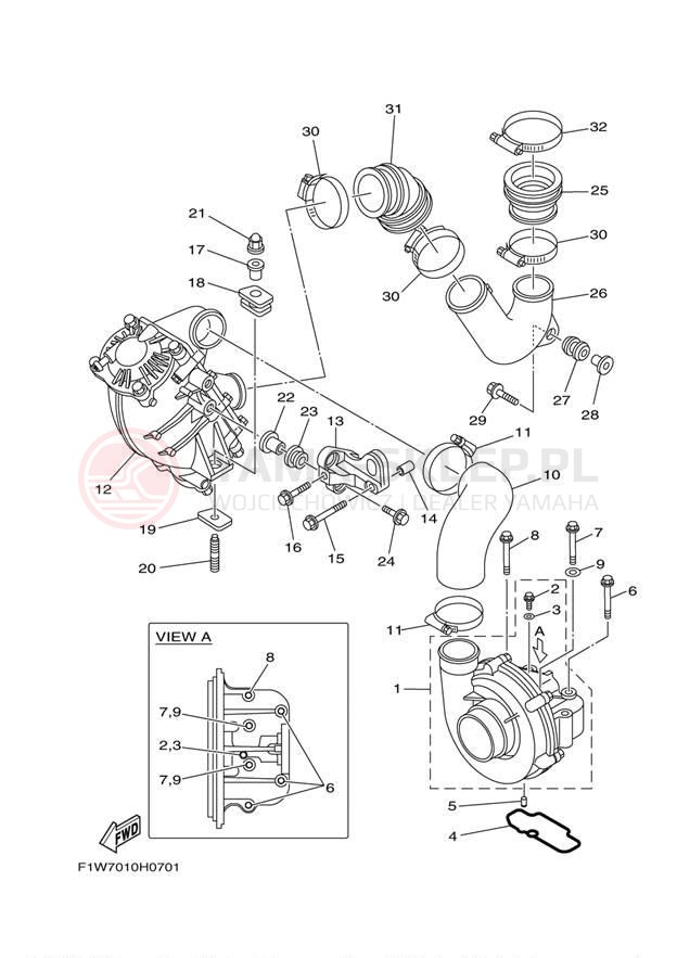 Schemat "Wtrysk paliwa" do Yamaha WAVERUNNER FZS GX1800AL