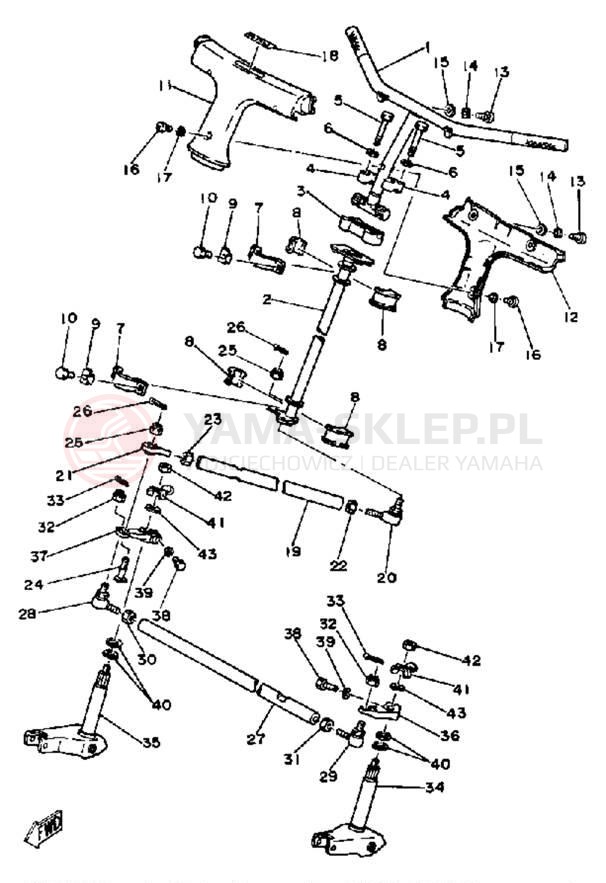 Schemat "Kierownica i osprzęt" do Yamaha EC540C