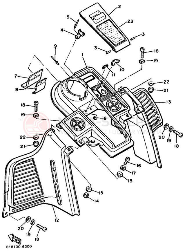 Schemat "INSTRUMENT PANEL" do Yamaha XL-V XL540P