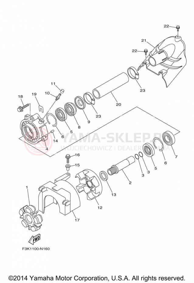 Schemat "JET UNIT" do Yamaha WAVERUNNER FZS GX1800AP
