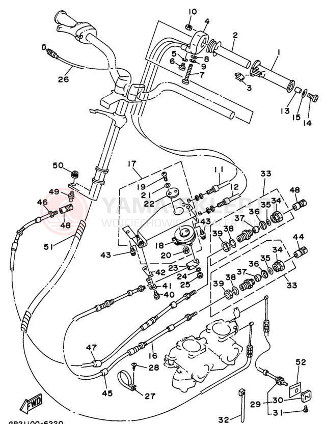 Schemat "Układ chlodzenia" do Yamaha WAVE RAIDER 760 RA760U