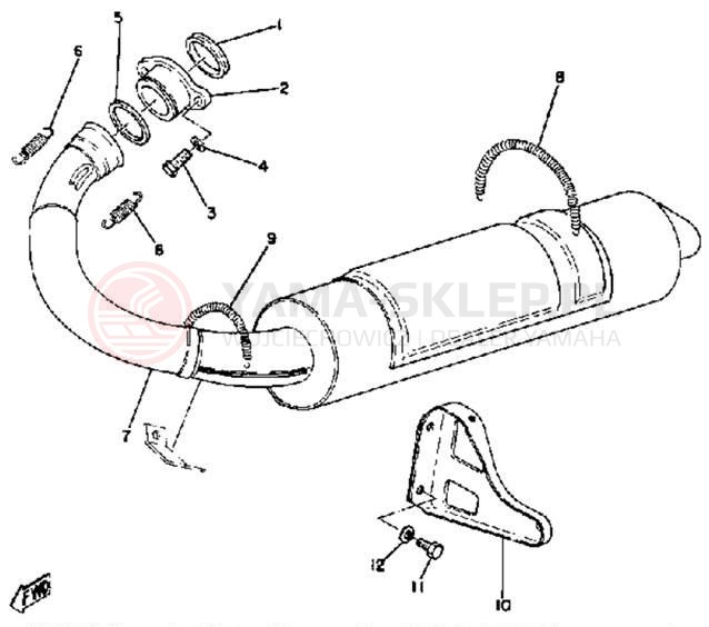 Schemat "wydech" do Yamaha ET250D