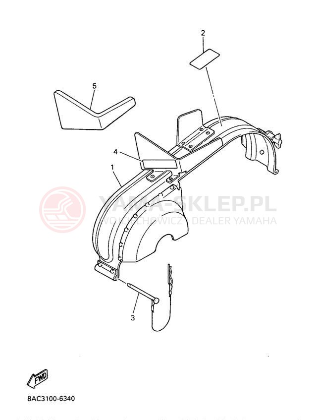 Schemat "GUARD - LUGGAGE BOX" do Yamaha VK540 II VK540EA