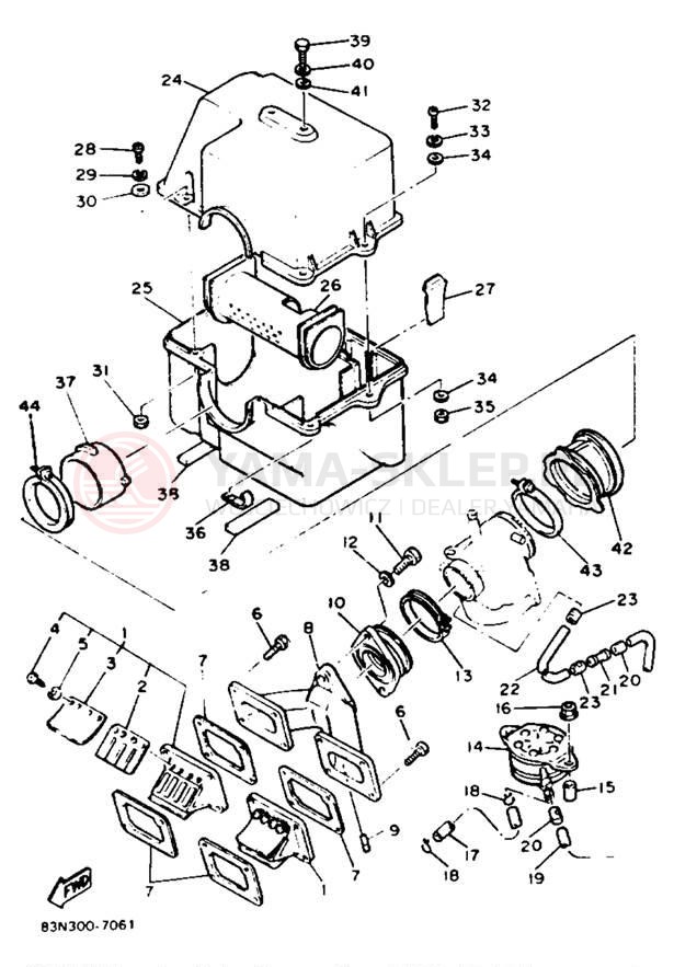 Schemat "Filtr powietrza" do Yamaha XLV XL540N