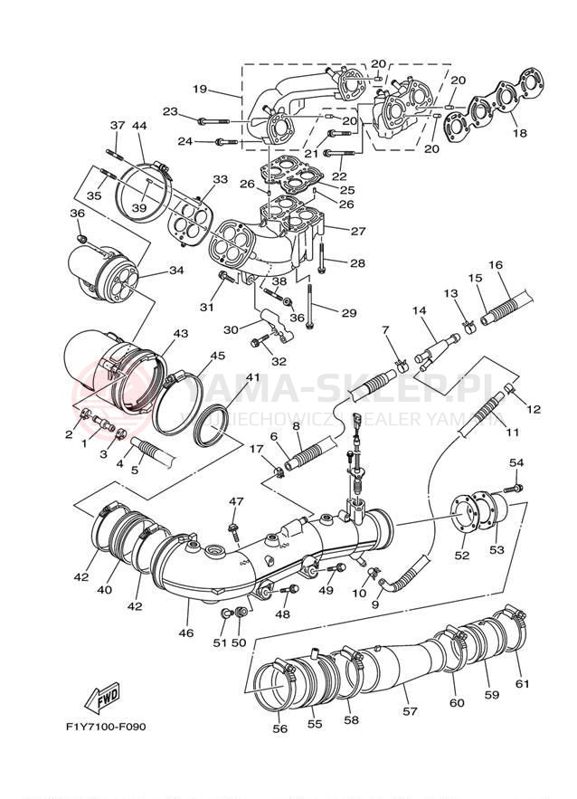 Schemat "wydech" do Yamaha FX1000AF