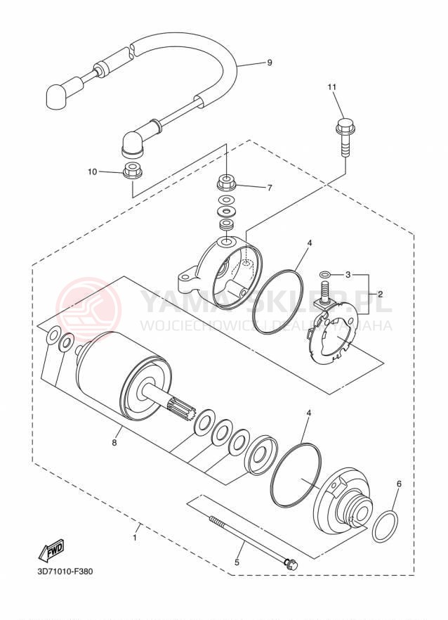 Schemat "rozrusznik" do Yamaha WR250R WR25RF/WR25RFC