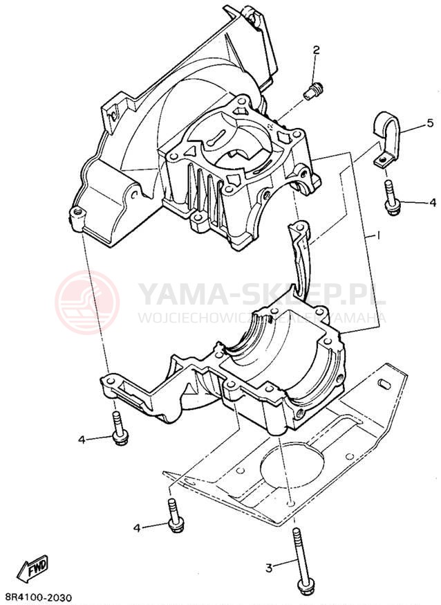 Schemat "Obudowa silnika" do Yamaha BRAVO LT BR250TV