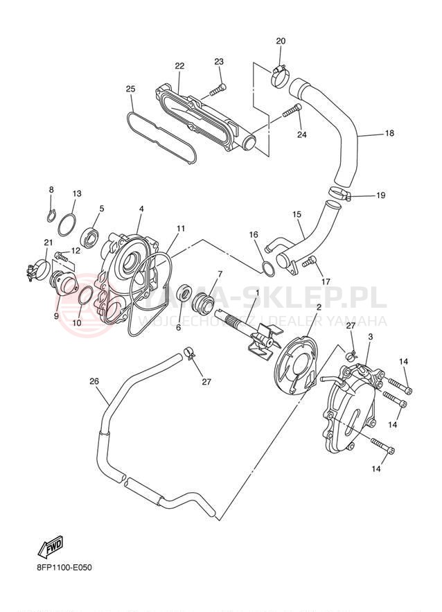 Schemat "Pompa wody" do Yamaha APEX XTX RX10PXTAL/RX10PXTAR