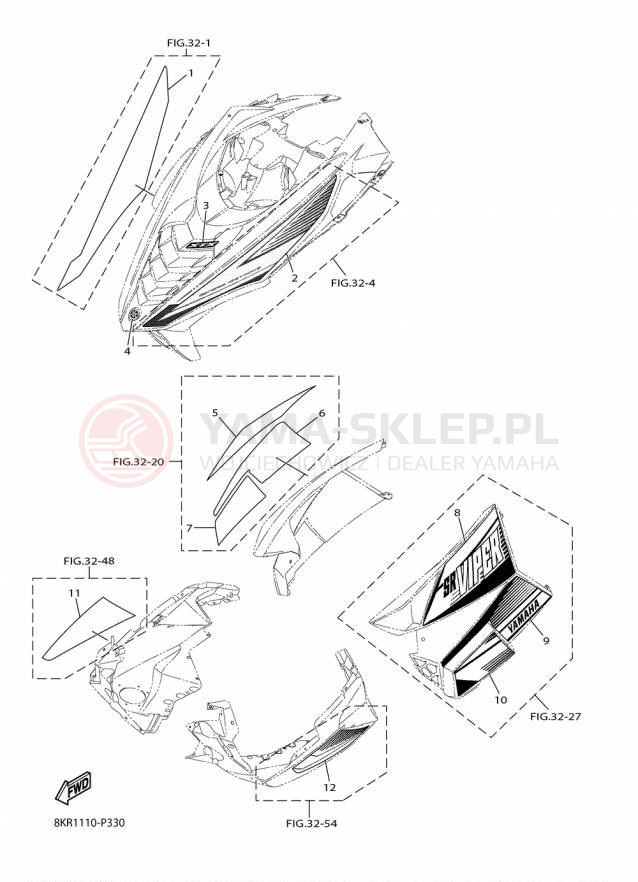Schemat "naklejki" do Yamaha SRVIPER X TX LE SR10XLFO