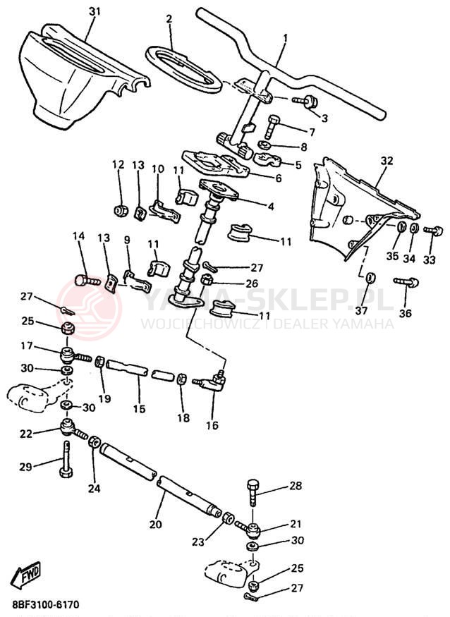 Schemat "Półki zawieszenia" do Yamaha PHAZER MOUNTAIN LITE PZ480STA
