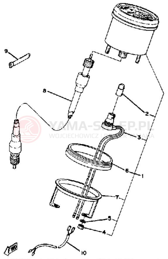 Schemat "Prędkościomierz" do Yamaha EX440C