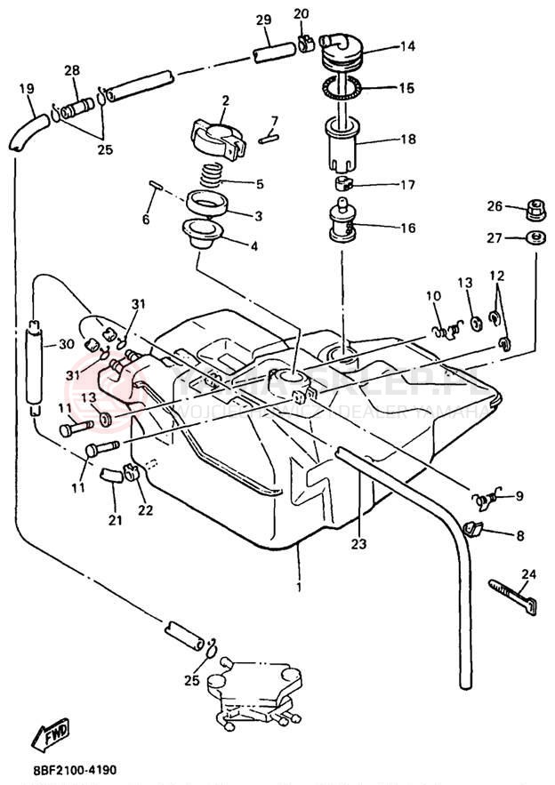 Schemat "zbiornik paliwa" do Yamaha PHAZER MOUNTAIN LITE PZ480STA