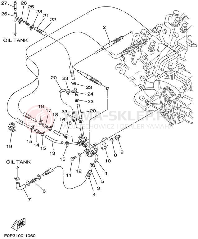Schemat "Pompa olejowa" do Yamaha GP800R GP800AZ