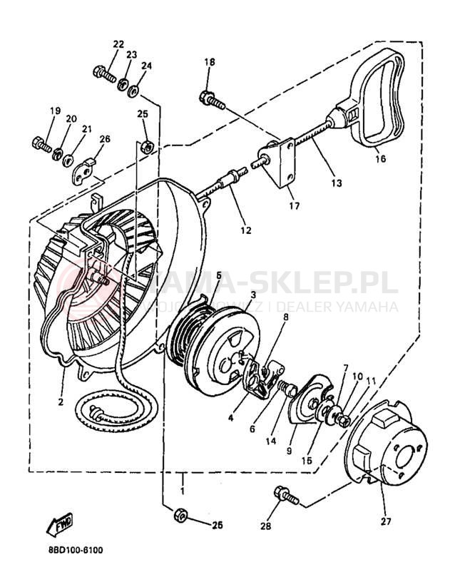 Schemat "rozrusznik" do Yamaha BRAVO LT BR250TB