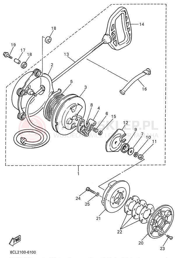 Schemat "rozrusznik" do Yamaha VMAX 500 DX VX500DXW