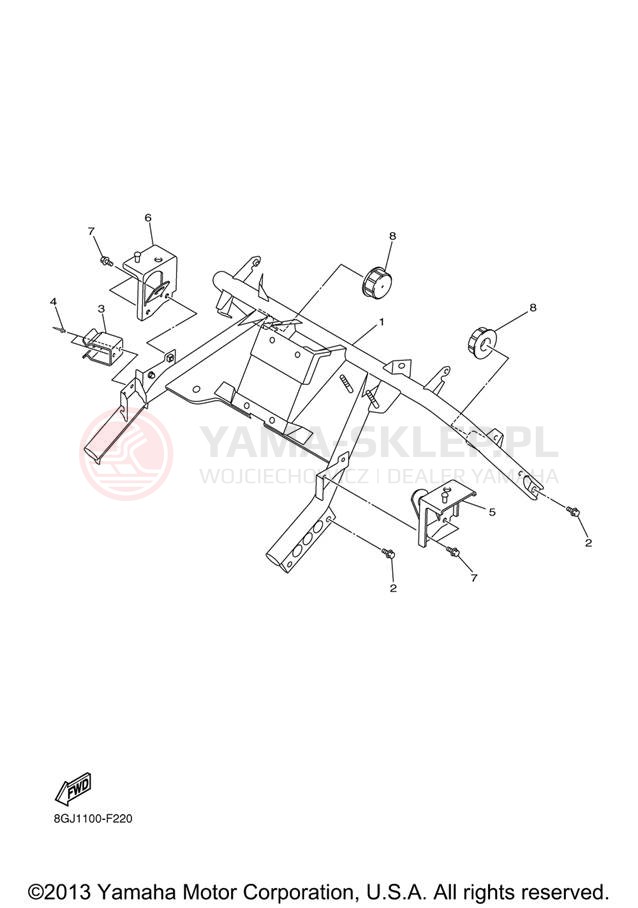 Schemat "STEERING GATE" do Yamaha VENTURE LITE PZ50VTXL/PZ50VTXR